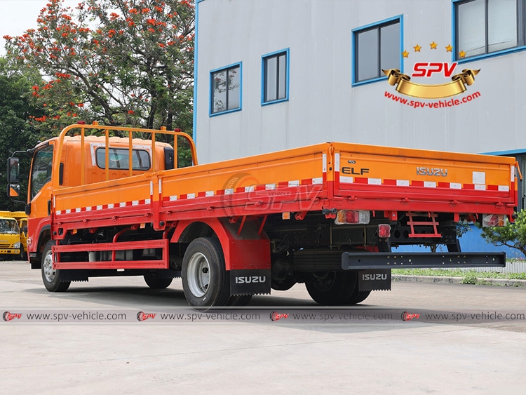 Delivery Truck ISUZU NPR - Left Back Side View